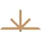 Ekena Millwork Kennewick Timber Gable Bracket, Western Red Cedar, 60"W x 30"H x 3 1/2"D x 3 1/2"F, 12/12 Pitch GBW060X30X0404KEN00SWR - alternate 1